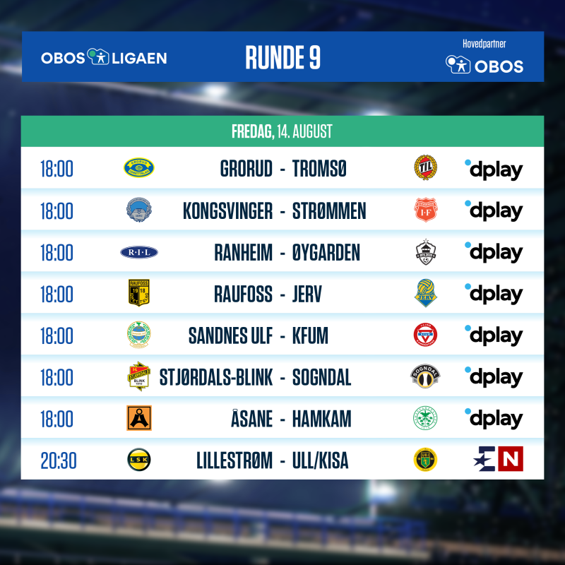 Spillplanen for 2020 er klar! / OBOSligaen